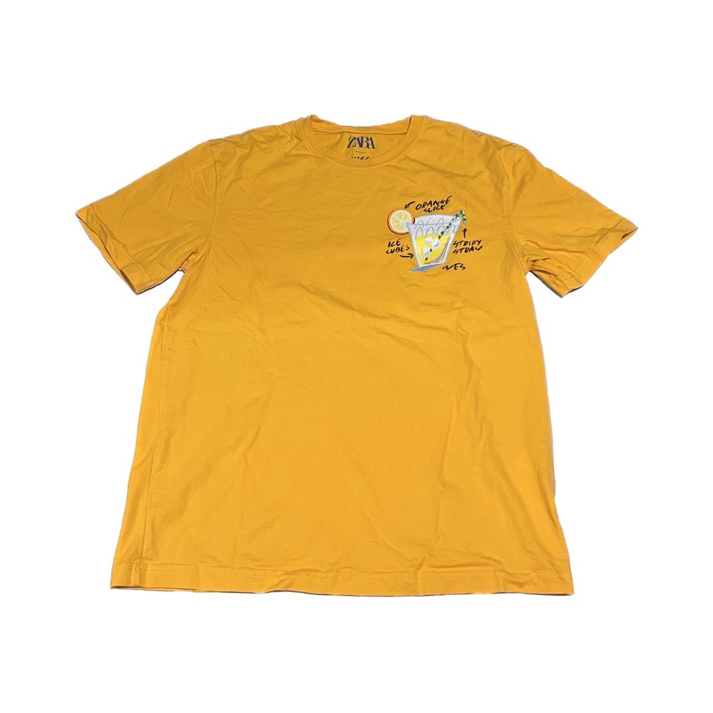(zara) orange juice t-shirt